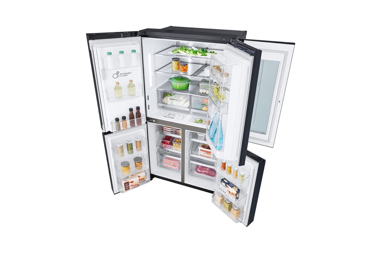 LG 852L French Door Fridge, with InstaView Door-In-Door®, in Matte Black finish, GF-V910MBL