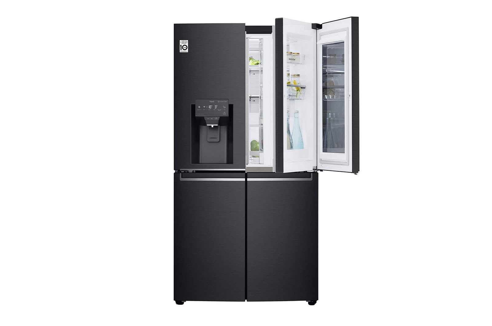 LG 847L French Door Fridge in Matte Black Finish, GF-V910MBLC