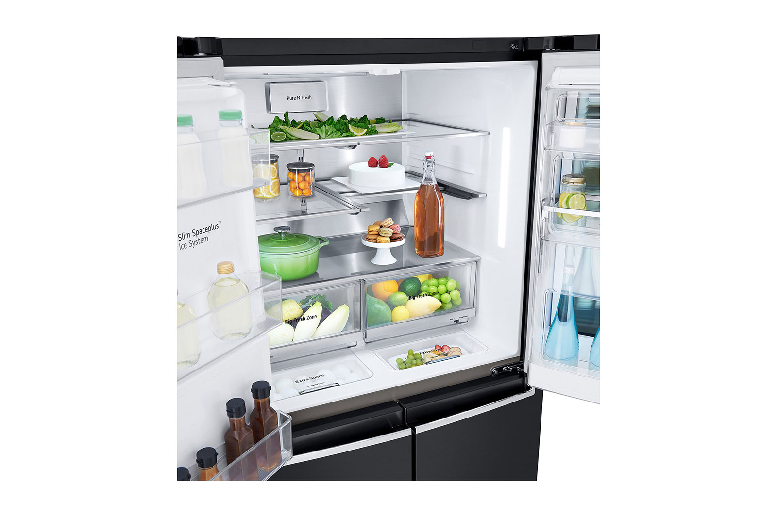 LG 847L French Door Fridge in Matte Black Finish, GF-V910MBLC