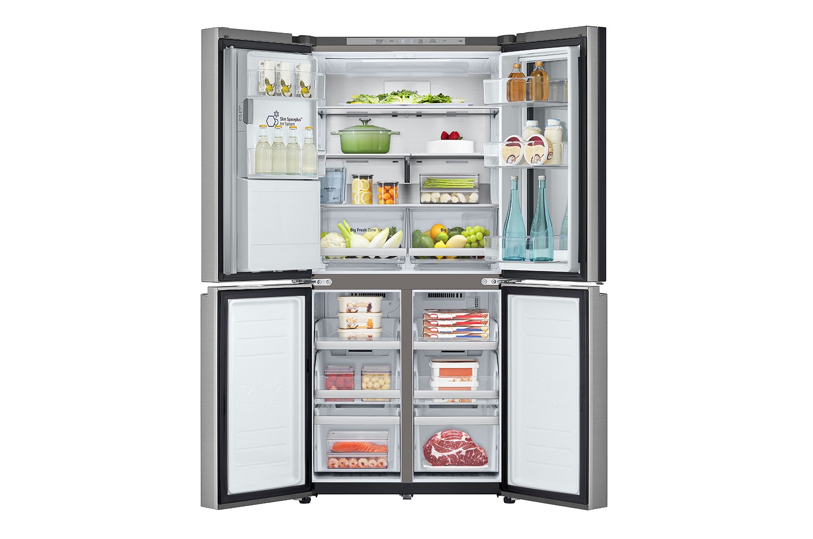 LG 508L Slim French Door Fridge with InstaView®, GF-VN500PL