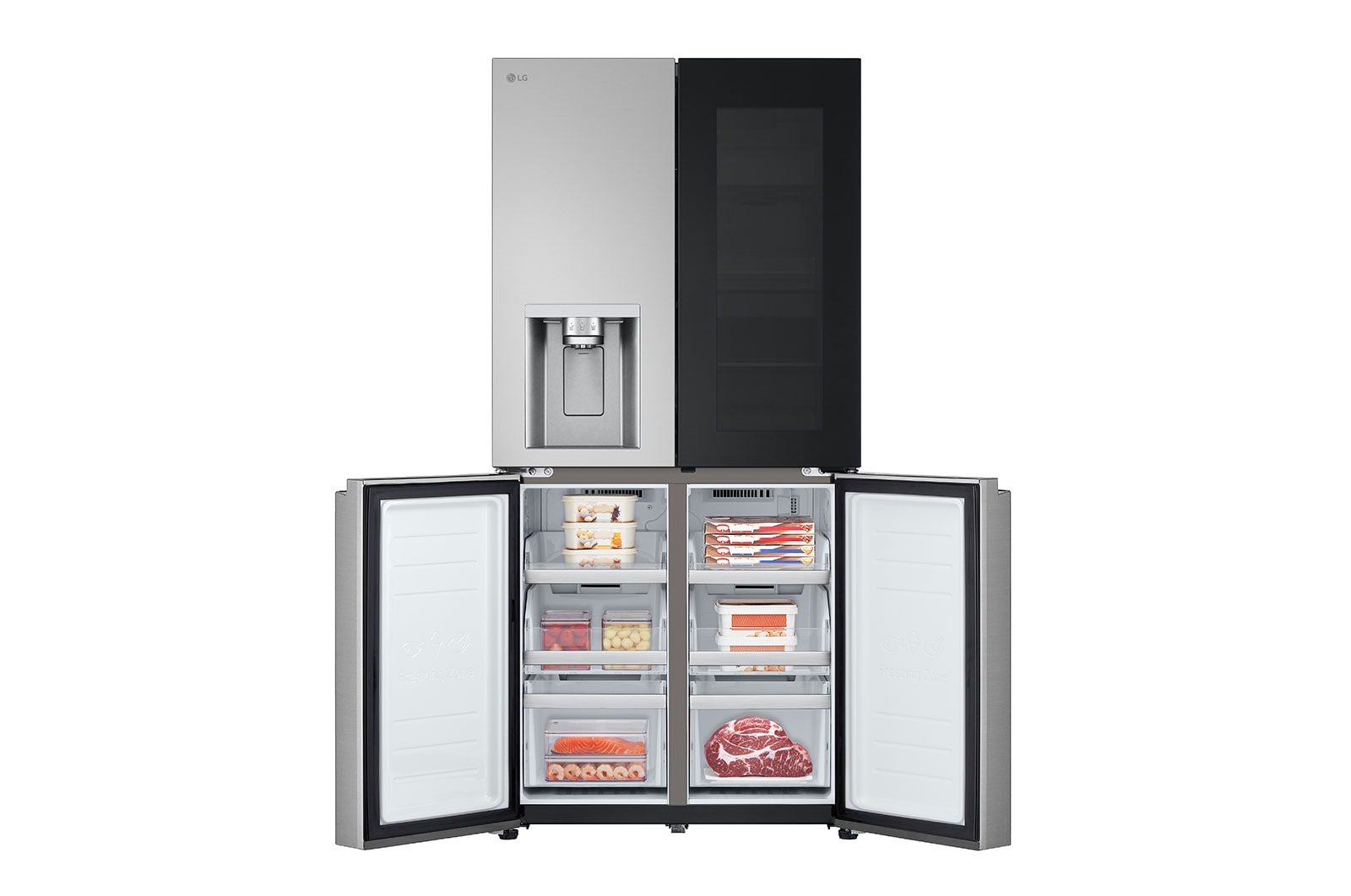 LG 508L Slim French Door Fridge with InstaView®, GF-VN500PL