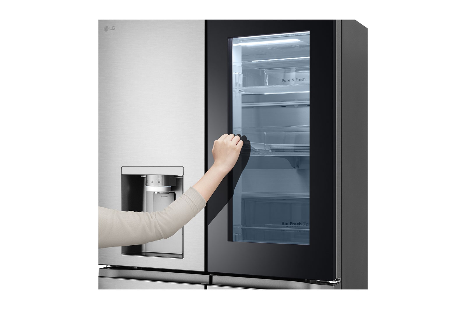 LG 508L Slim French Door Fridge with InstaView®, GF-VN500PL