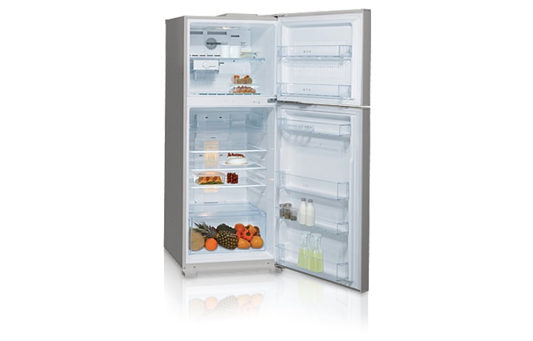 LG 422L Iluminar Finish Top Mount Fridge with Internal Electronic Control, GN-422FS