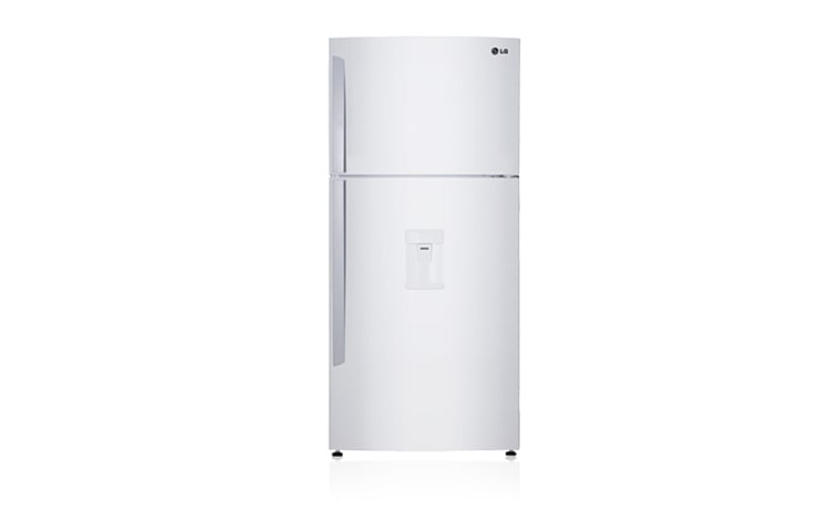 Front view of 515L White Top Mount Refrigerator with Water Dispenser GN-W515GW