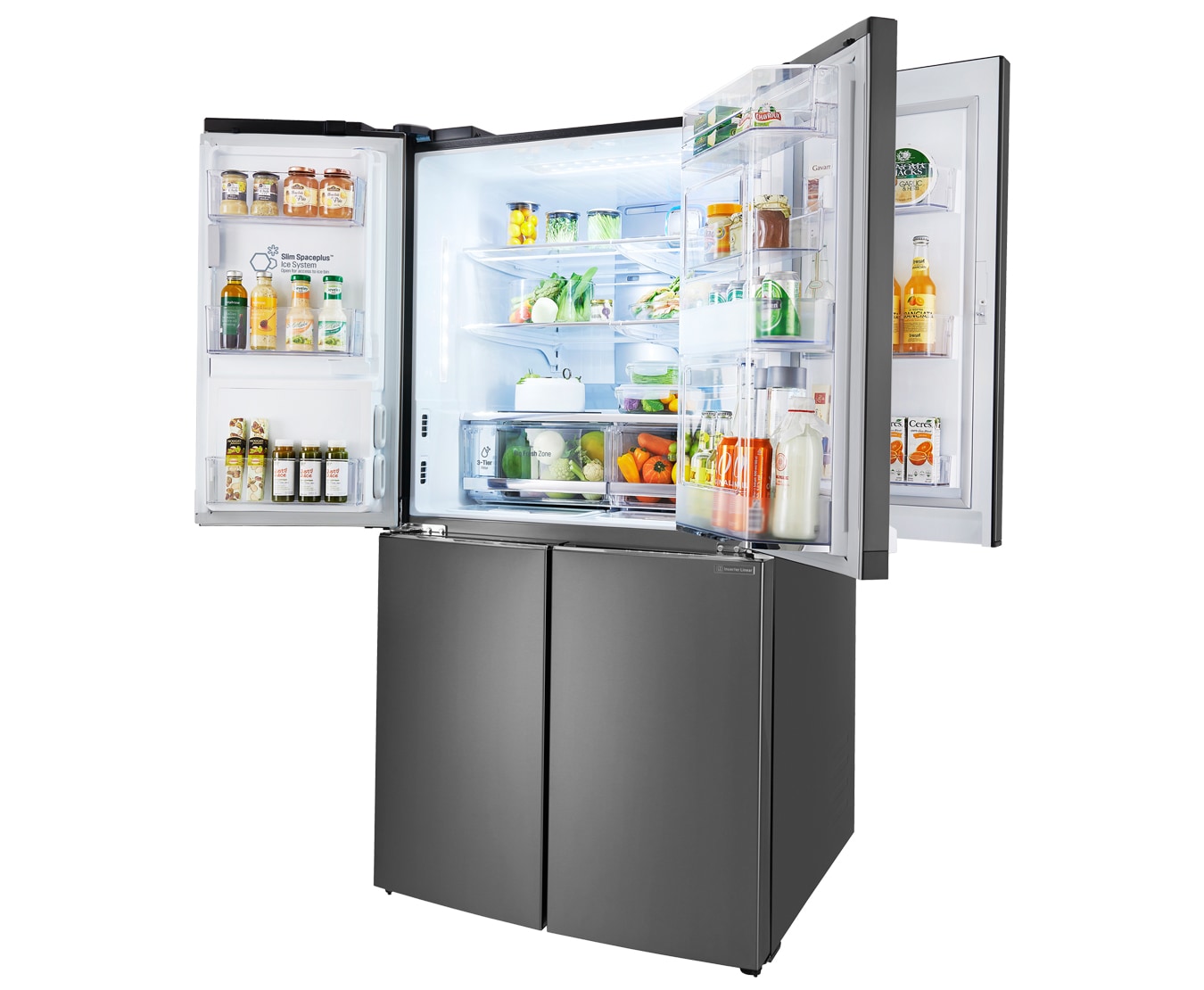 LG 906L Door-In-Door® French Door Fridge With Triple Filtered Ice & Water, GP-5D906BSL