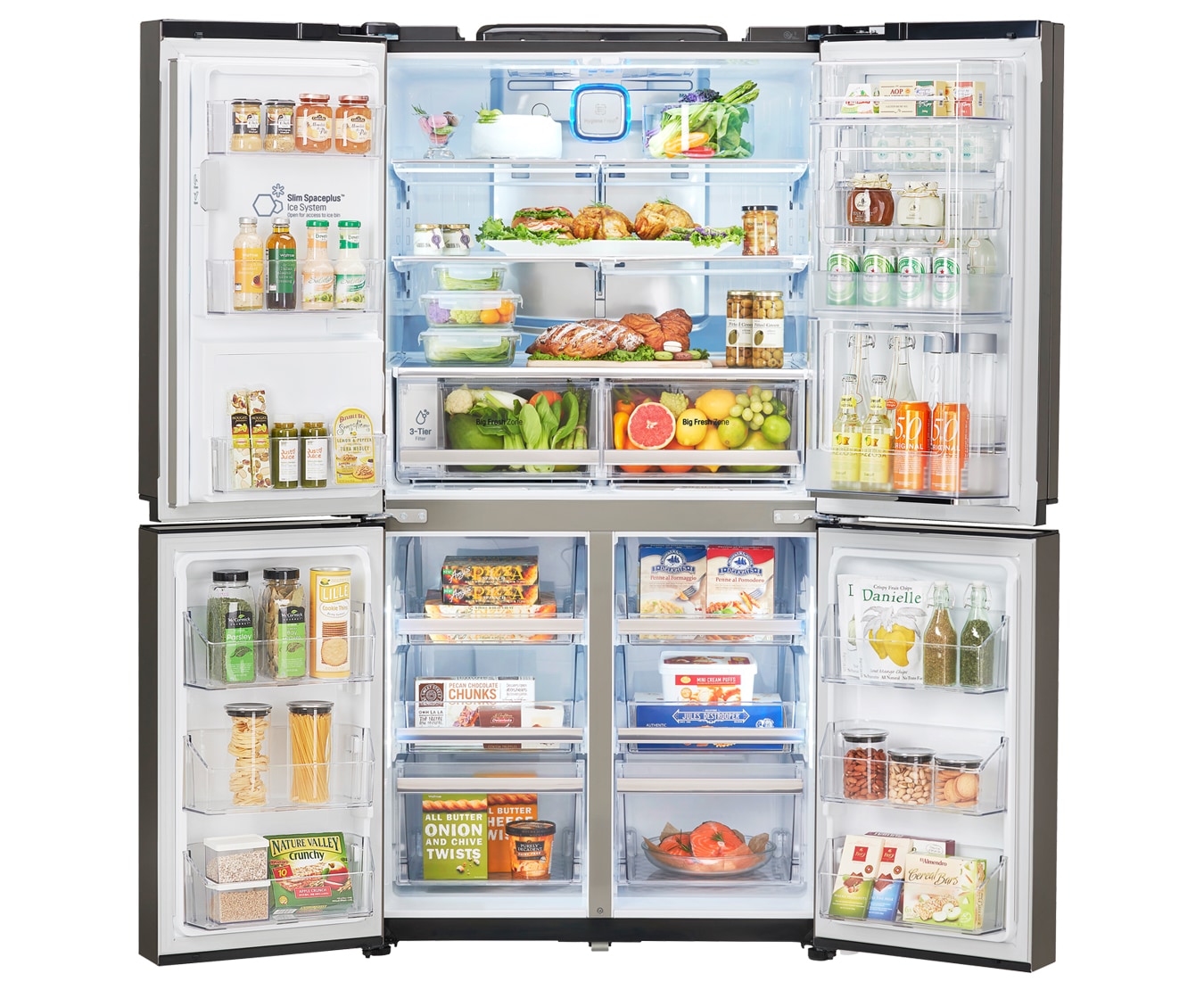 LG 906L Door-In-Door® French Door Fridge With Triple Filtered Ice & Water, GP-5D906BSL