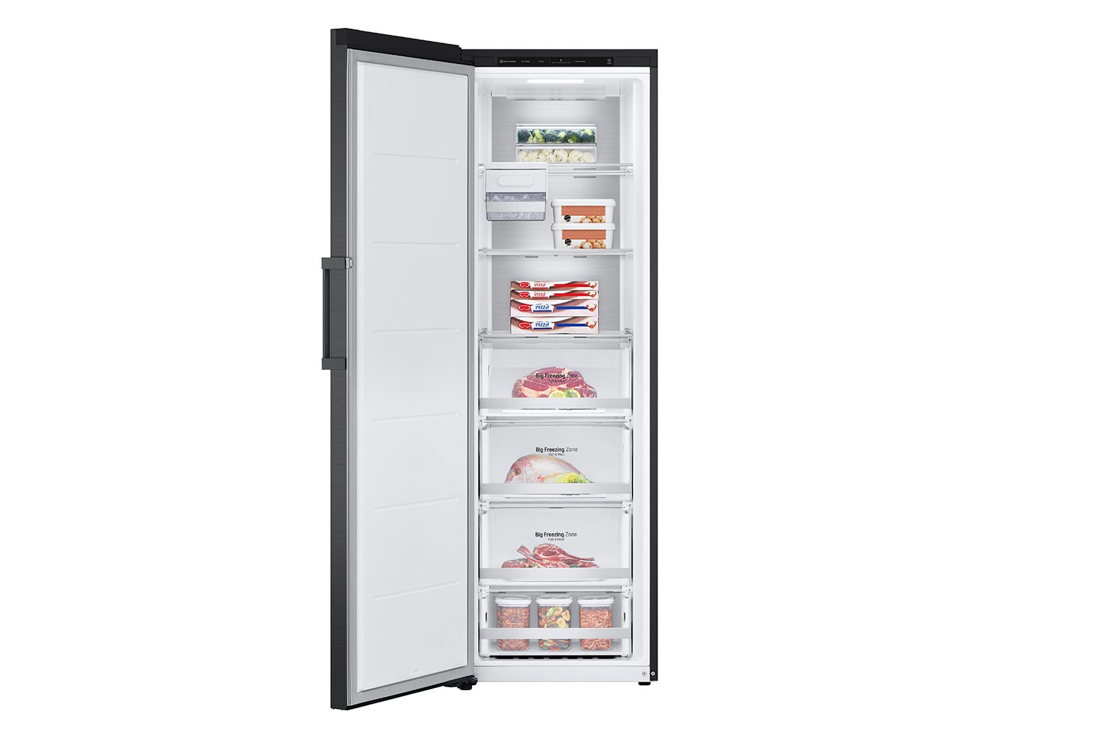 LG 324L Pigeon Pair Freezer - Matte Black Finish, GP-F324MBL