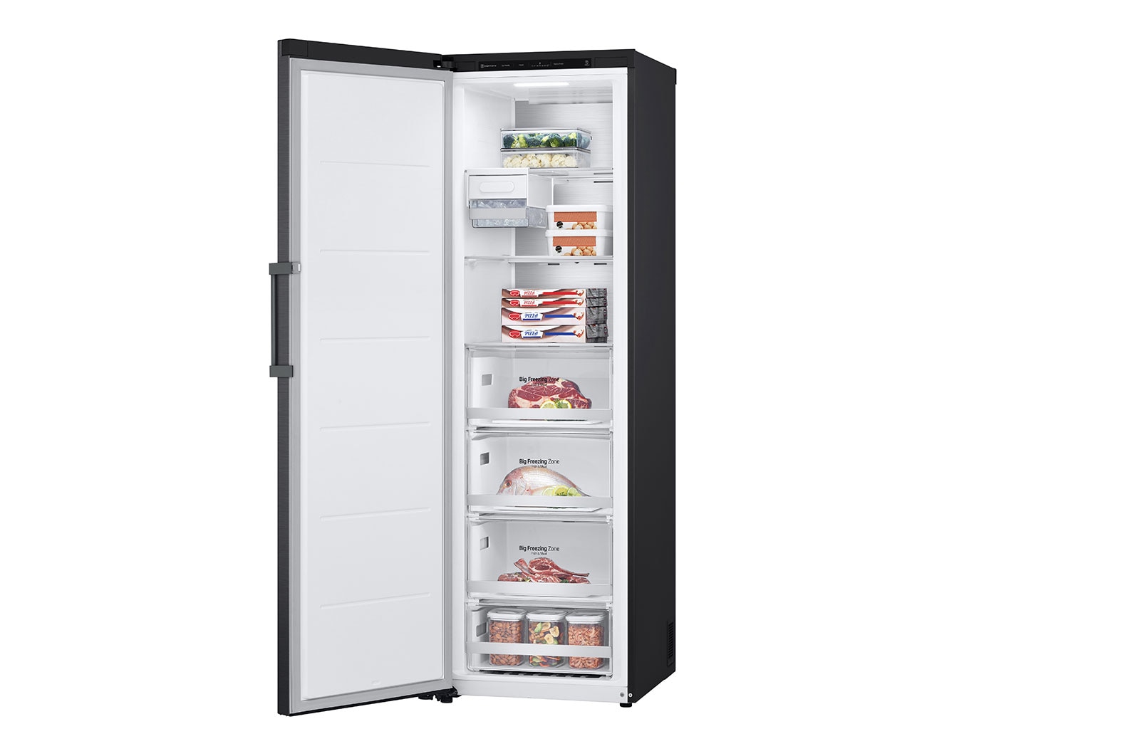 LG 324L Pigeon Pair Freezer - Matte Black Finish, GP-F324MBL