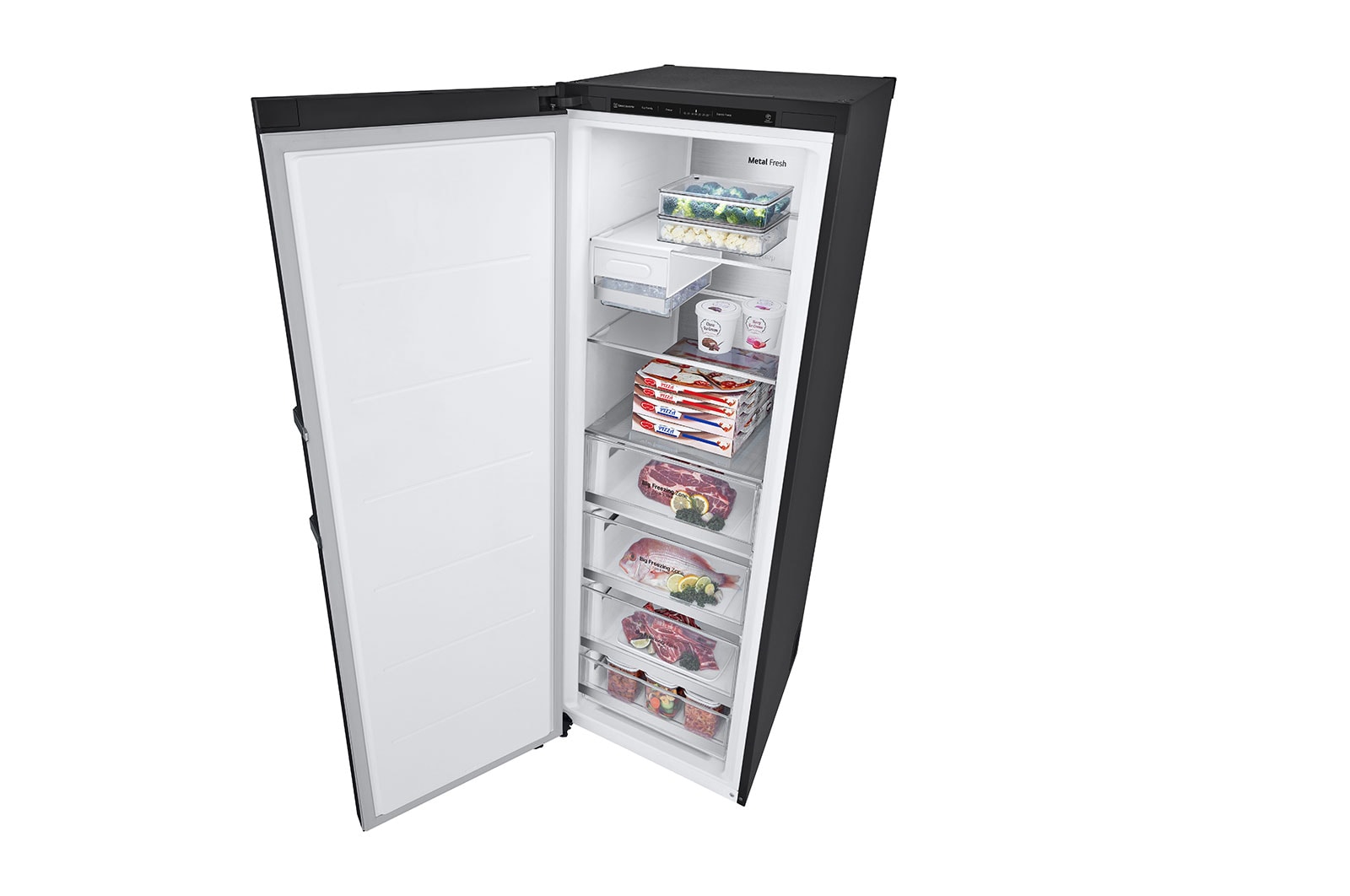 LG 324L Pigeon Pair Freezer - Matte Black Finish, GP-F324MBL