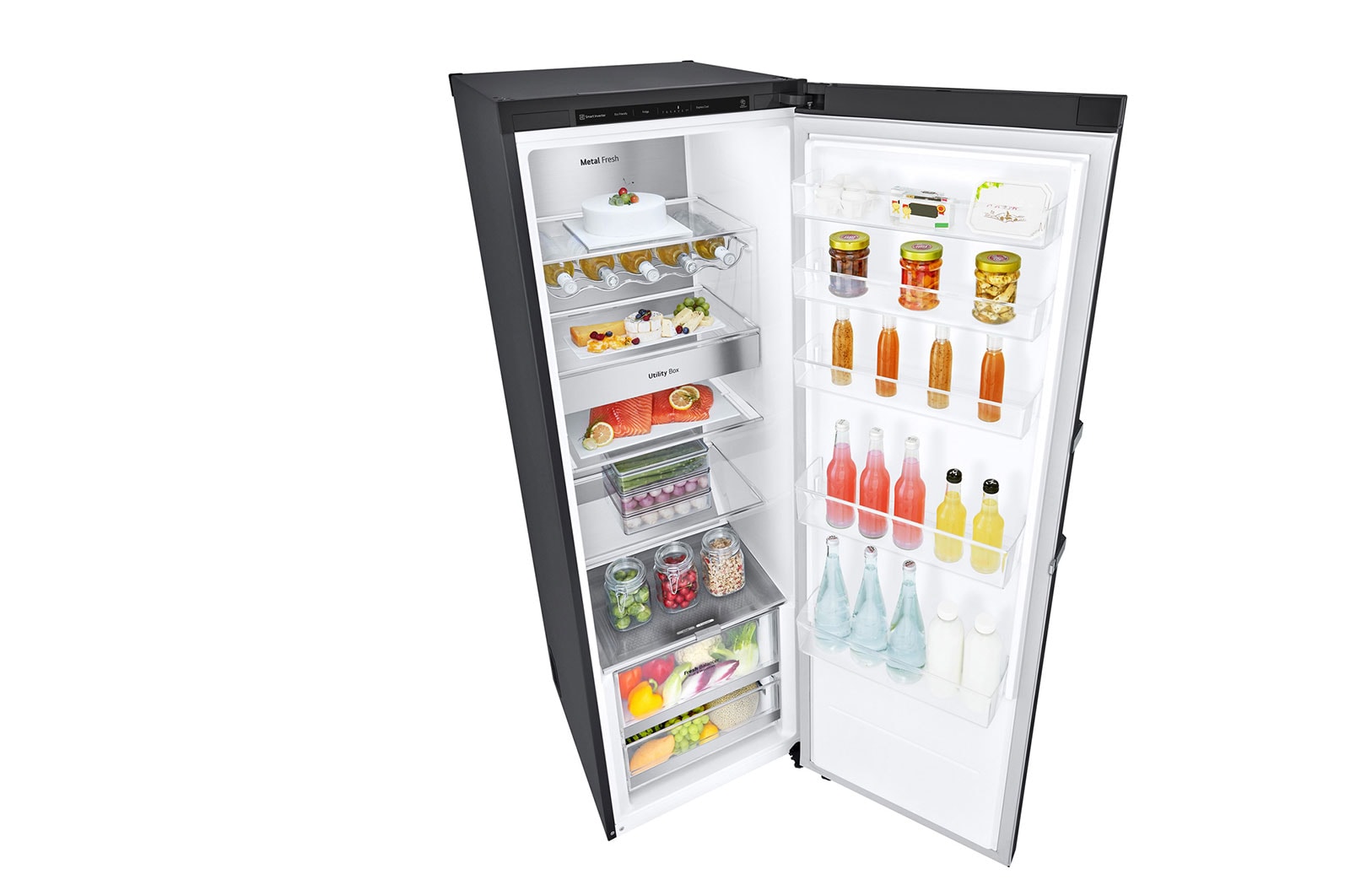 LG 386L Pigeon Pair Fridge - Matte Black Finish, GP-R386MBL