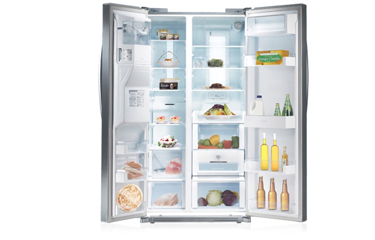 LG 693L Stainless Steel Side by Side with In-Door Ice Maker and a Vacuum Sealed Drawer, GR-L247STSL