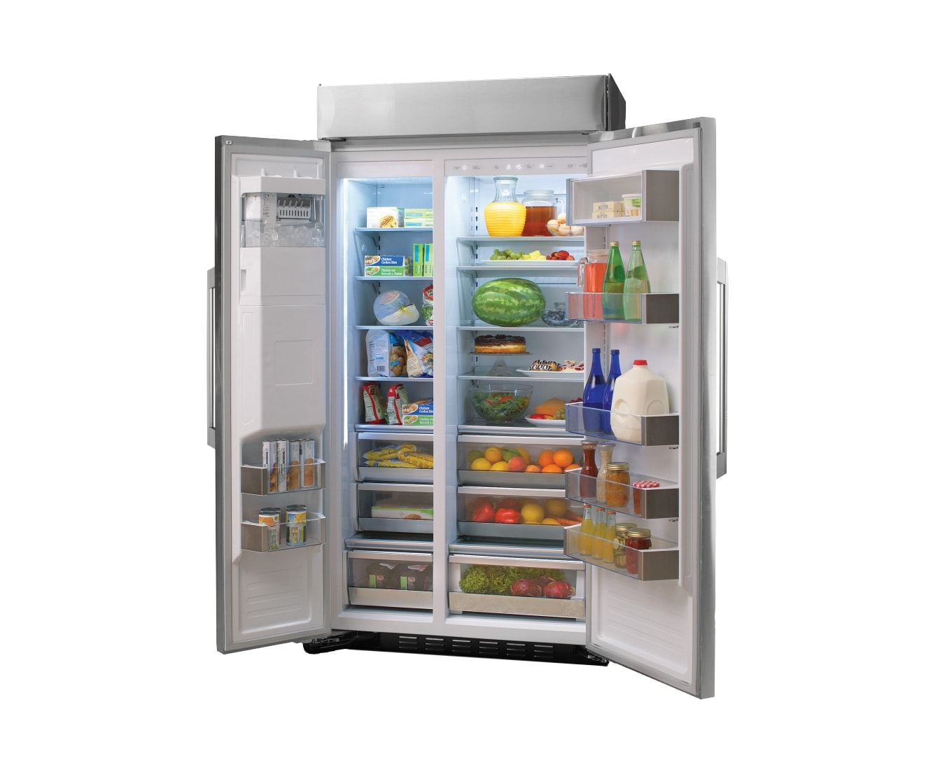 LG 814L Built In Side by Side Refrigerator with Ice & Water Dispenser, GR-L814FBI
