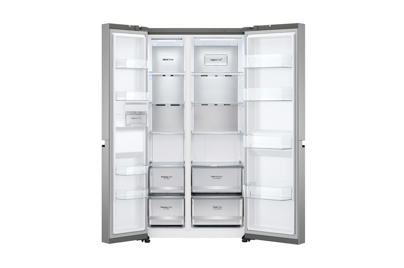 LG 655L Side by Side Fridge - Stainless Finish, GS-B600PL