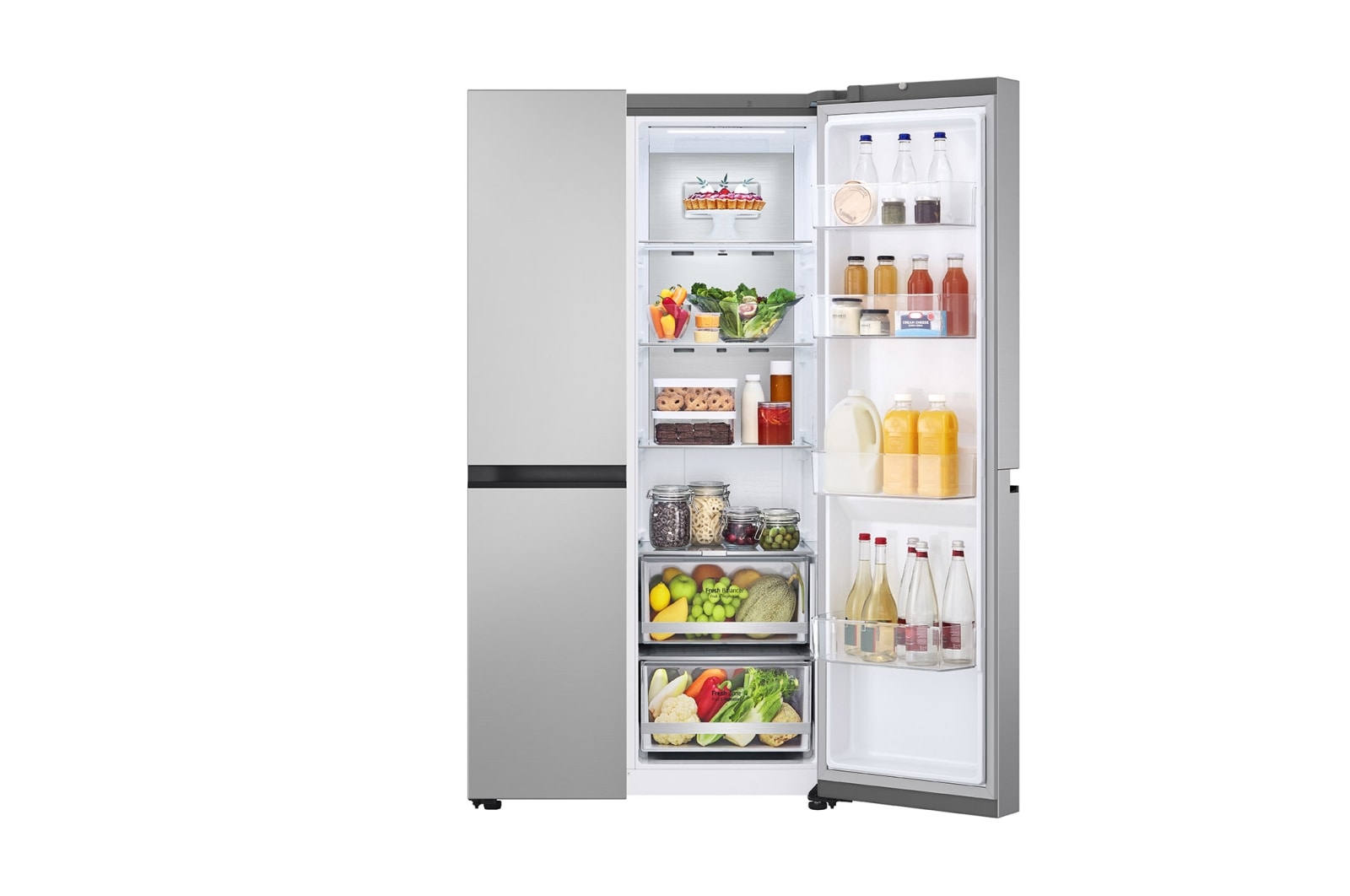 LG 655L Side by Side Fridge - Stainless Finish, GS-B600PL