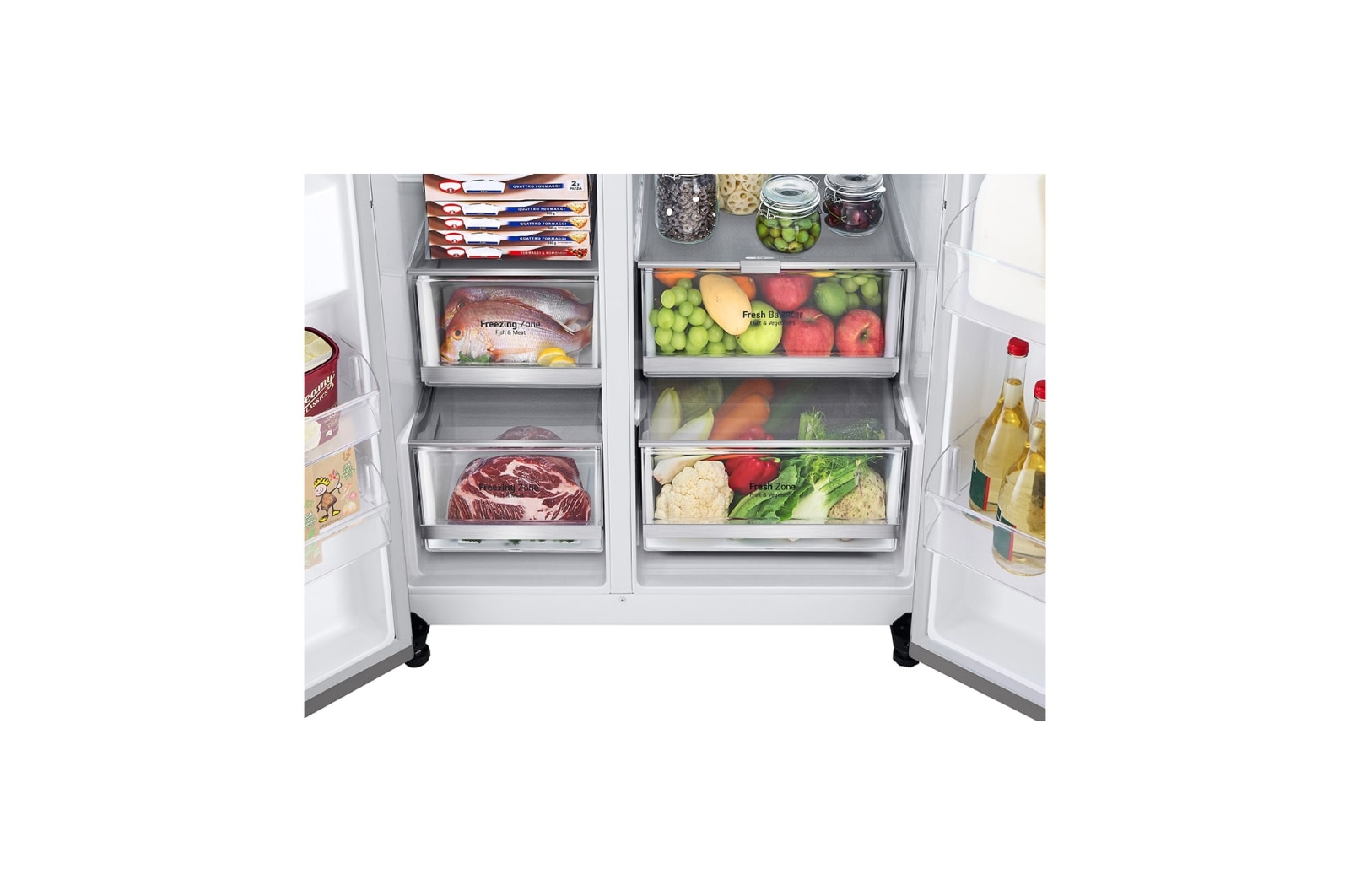 LG 655L Side by Side Fridge - Stainless Finish, GS-B600PL