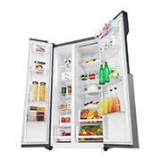 LG 626L Flat Door Side by Side Fridge, in Dark Graphite Finish, GS-B680DSLE