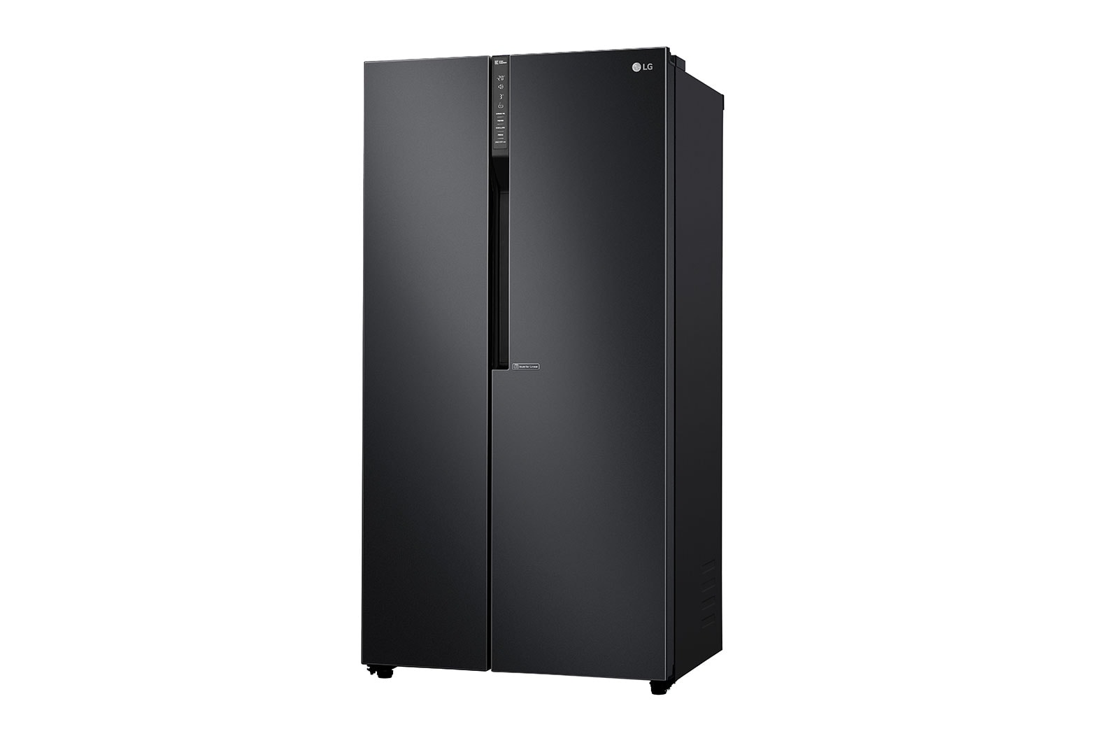 LG 626L Flat Door Side by Side Fridge, in Matte Black Finish, GS-B680MBL