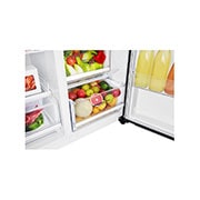 LG 626L Flat Door Side by Side Fridge, in Matte Black Finish, GS-B680MBL