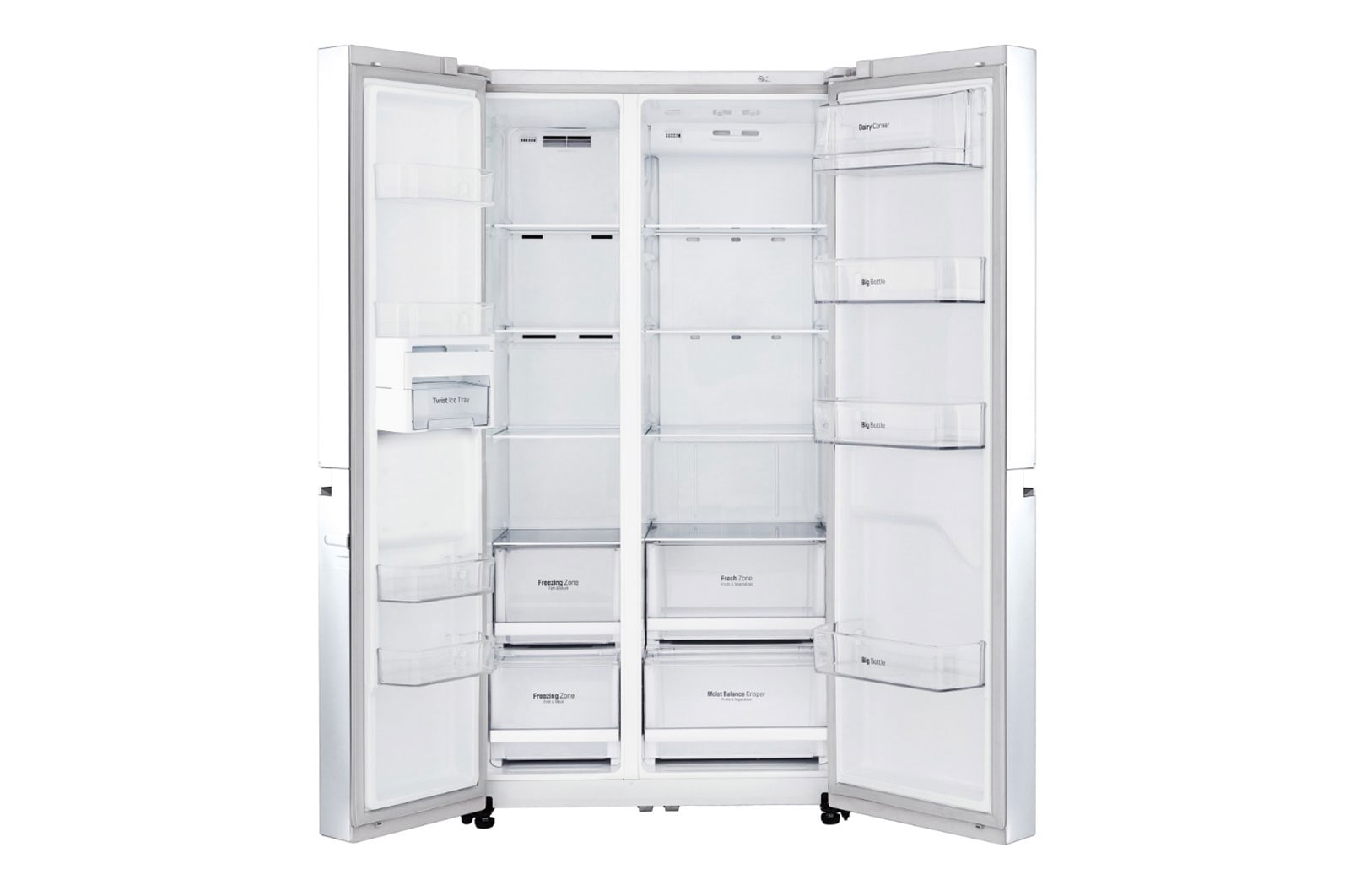 LG 642L Side by Side Fridge With 3 Star Energy Rating, GS-B680WL