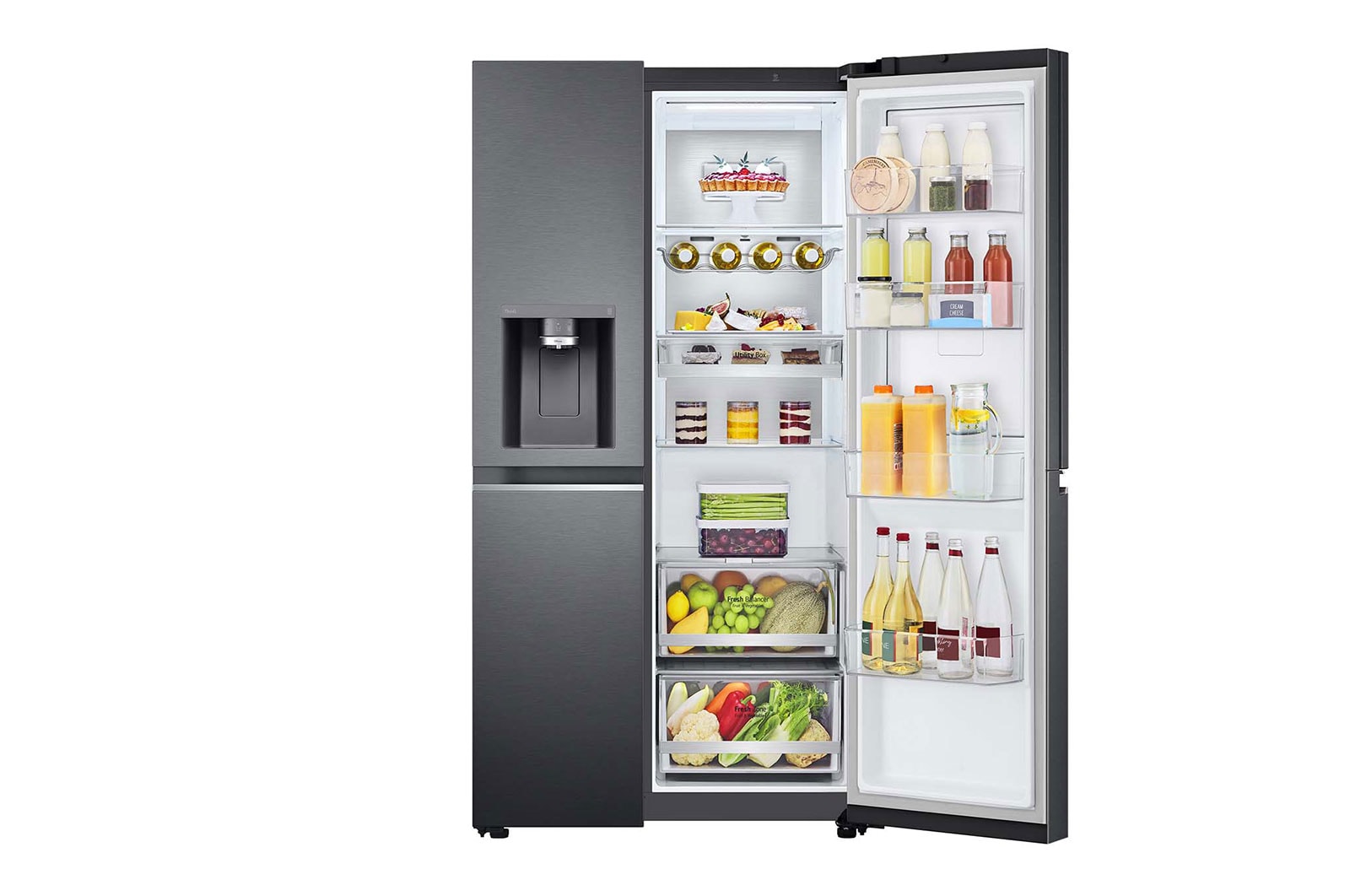 LG 635L Side by Side Fridge with Craft Ice™ , GS-D635MBLC