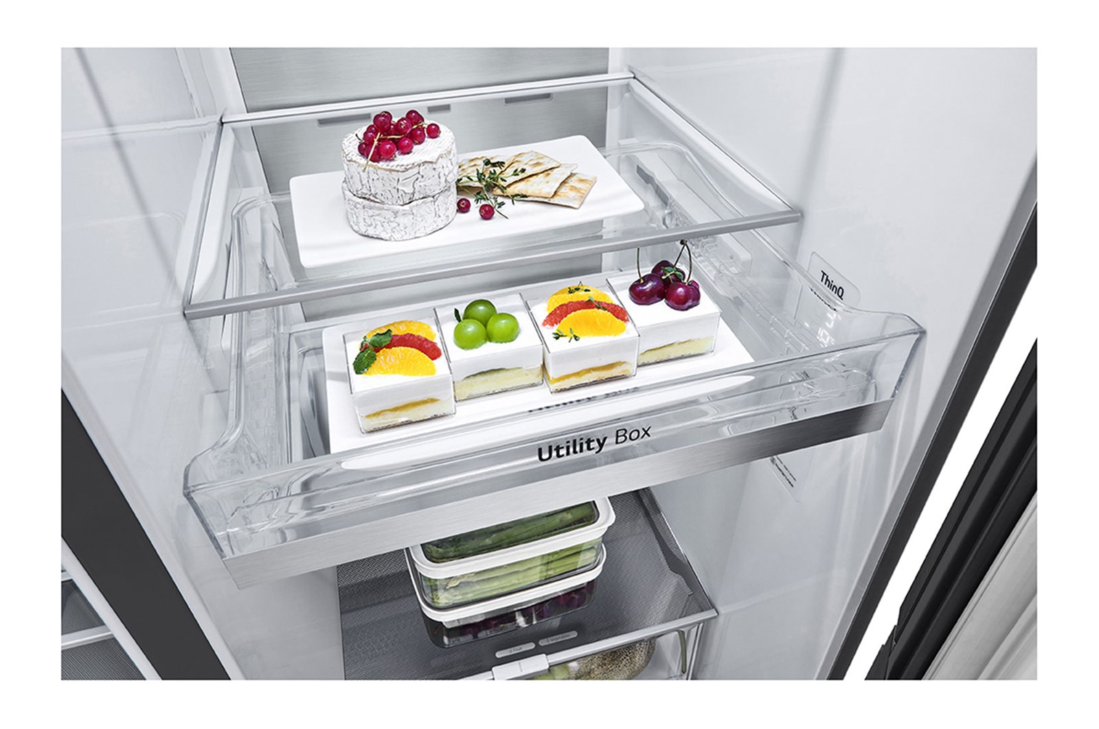 LG 635L Side by Side Fridge with Craft Ice™ , GS-D635MBLC