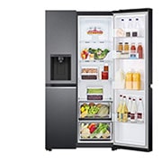 LG 635L Side by Side Fridge with Door-in-Door® , GS-L635MBL