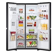 LG 635L Side by Side Fridge with Door-in-Door® , GS-L635MBL