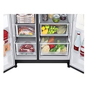 LG 635L Side by Side Fridge with Door-in-Door® , GS-L635MBL