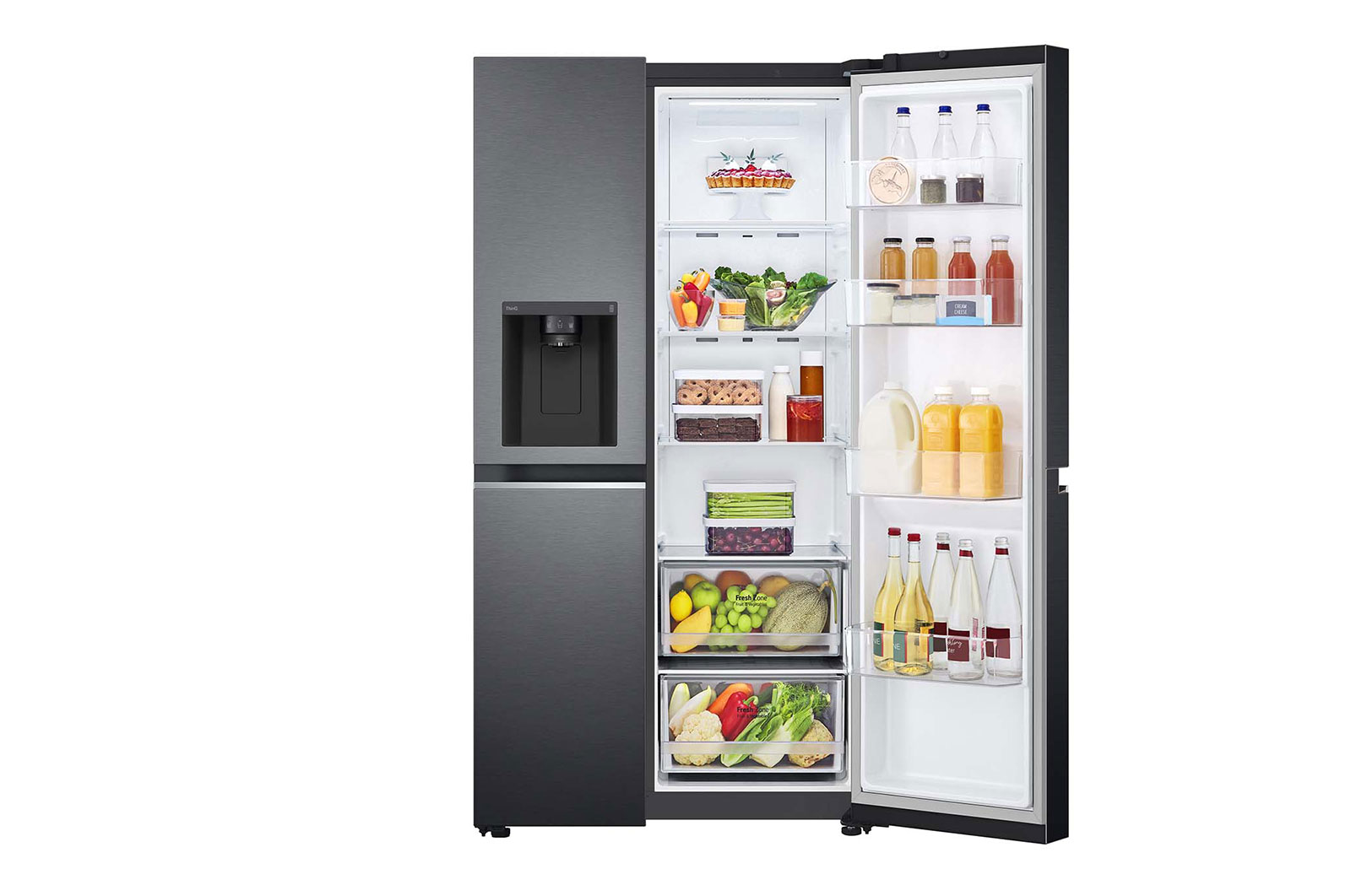 LG 635L Side by Side Fridge with Door-in-Door® , GS-L635MBL