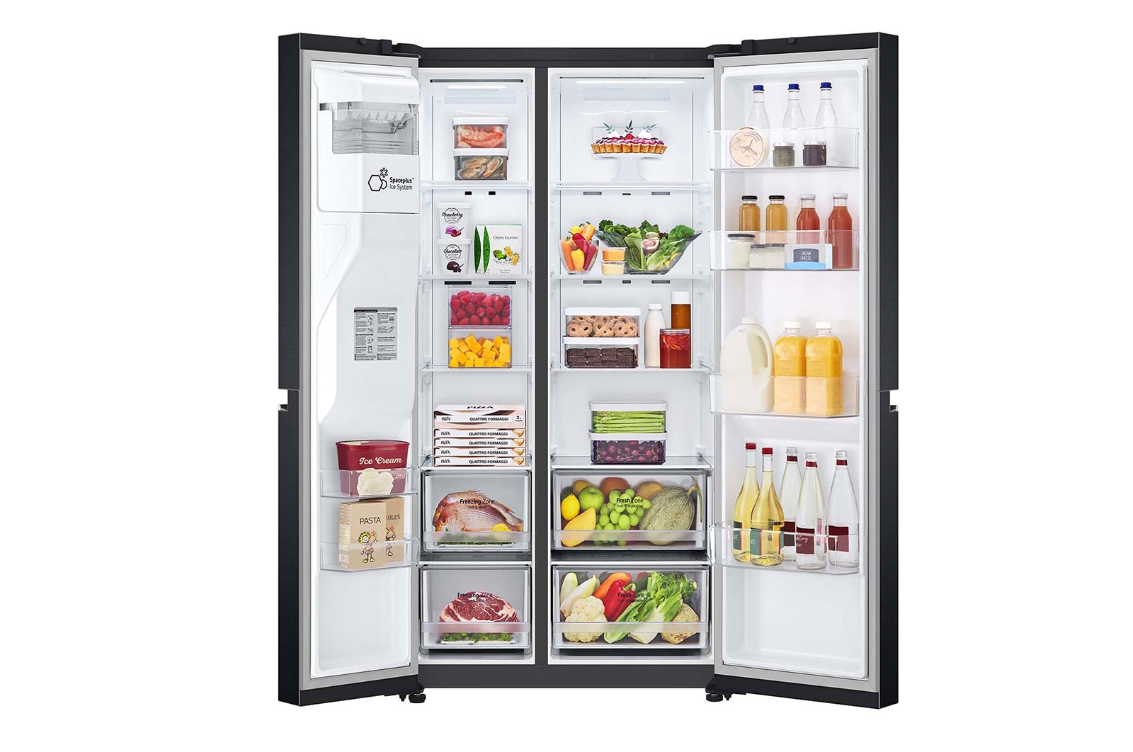 LG 635L Side by Side Fridge with Door-in-Door® , GS-L635MBL