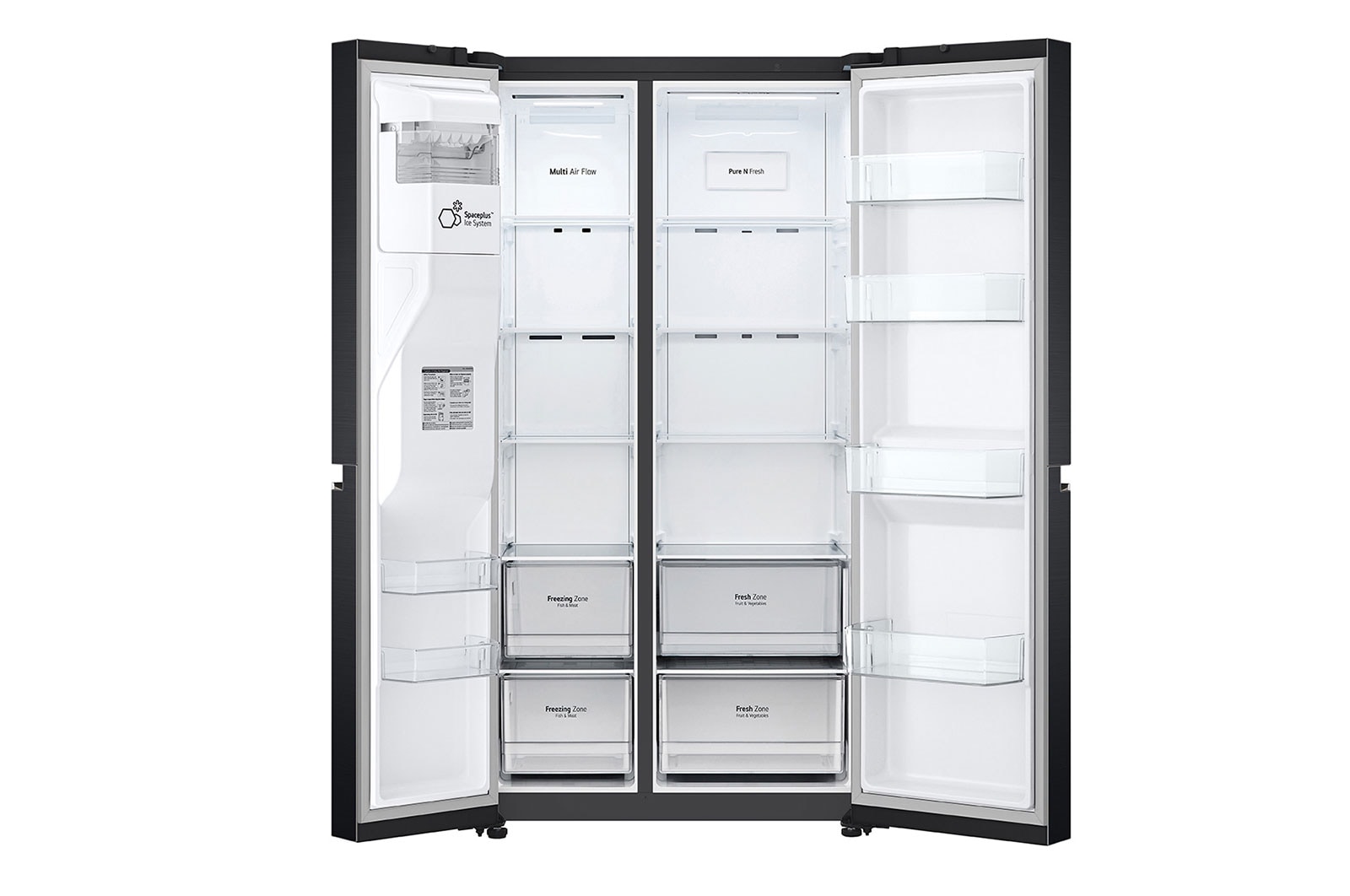 LG 635L Side by Side Fridge with Door-in-Door® , GS-L635MBL