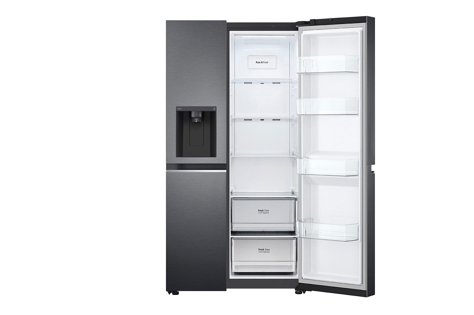 LG 635L Side by Side Fridge with Door-in-Door® , GS-L635MBL