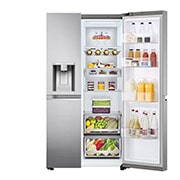 LG 635L Side by Side Fridge in Stainless Finish, GS-L635PLF