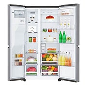 LG 625L Side by Side Fridge with Water & Ice Dispenser, GS-L668PNL