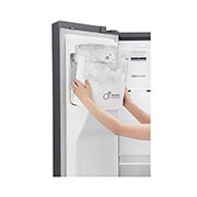 LG 625L Side by Side Fridge with Water & Ice Dispenser, GS-L668PNL