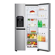 LG 625L Side by Side Fridge with Water & Ice Dispenser, GS-L668PNL