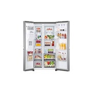 LG 635L Side by Side Fridge with Non-Plumbed Ice & Water Dispenser, GS-N600PL