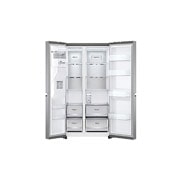 LG 635L Side by Side Fridge with Non-Plumbed Ice & Water Dispenser, GS-N600PL