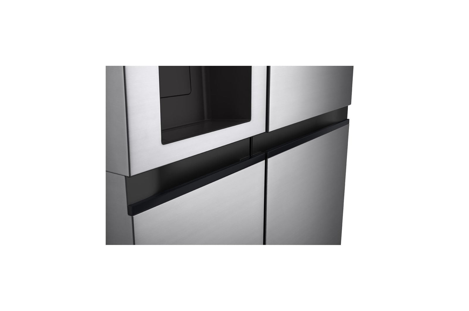 LG 635L Side by Side Fridge with Non-Plumbed Ice & Water Dispenser, GS-N600PL