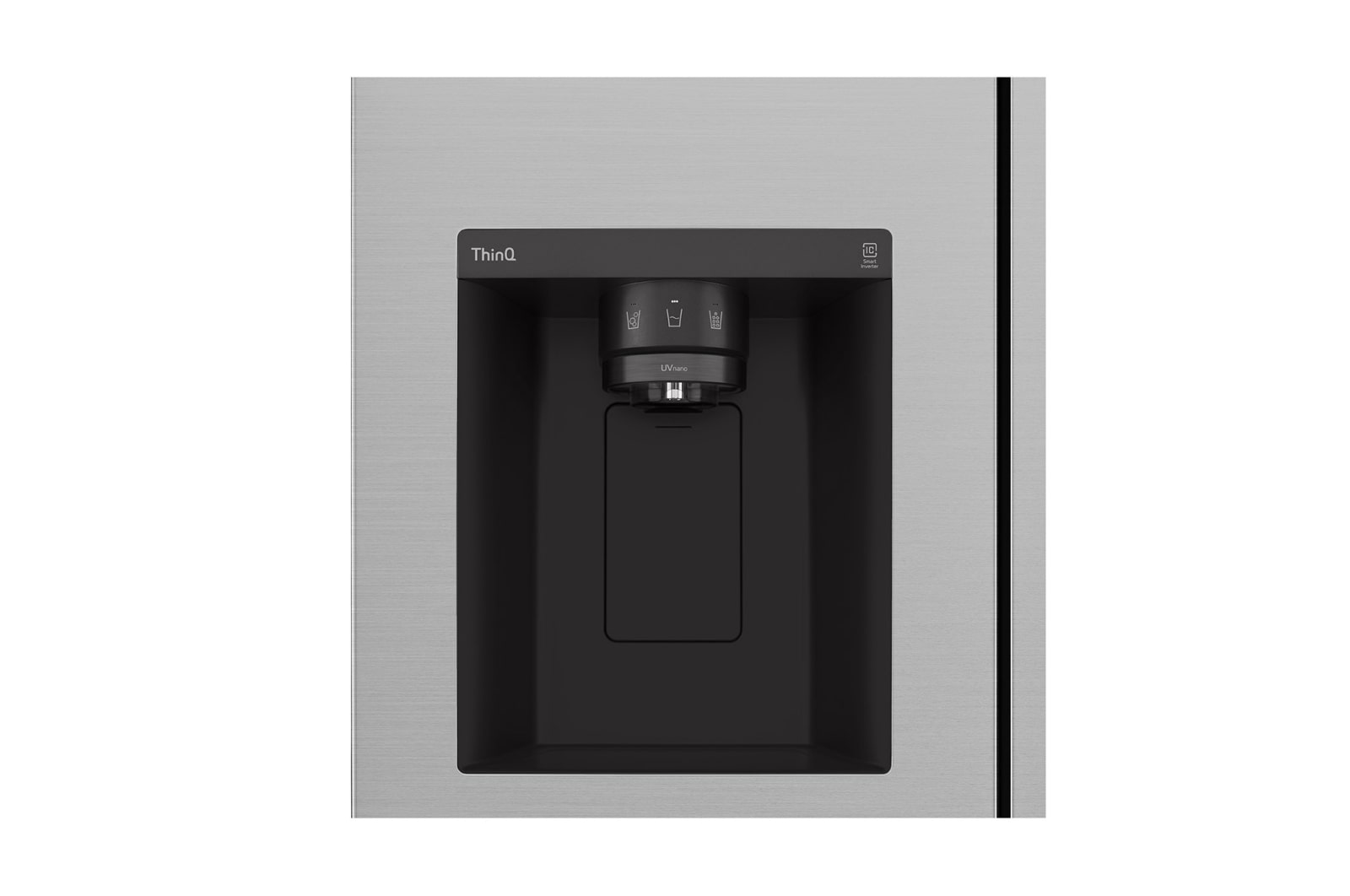 LG 635L Side by Side Fridge with Non-Plumbed Ice & Water Dispenser, GS-N600PL