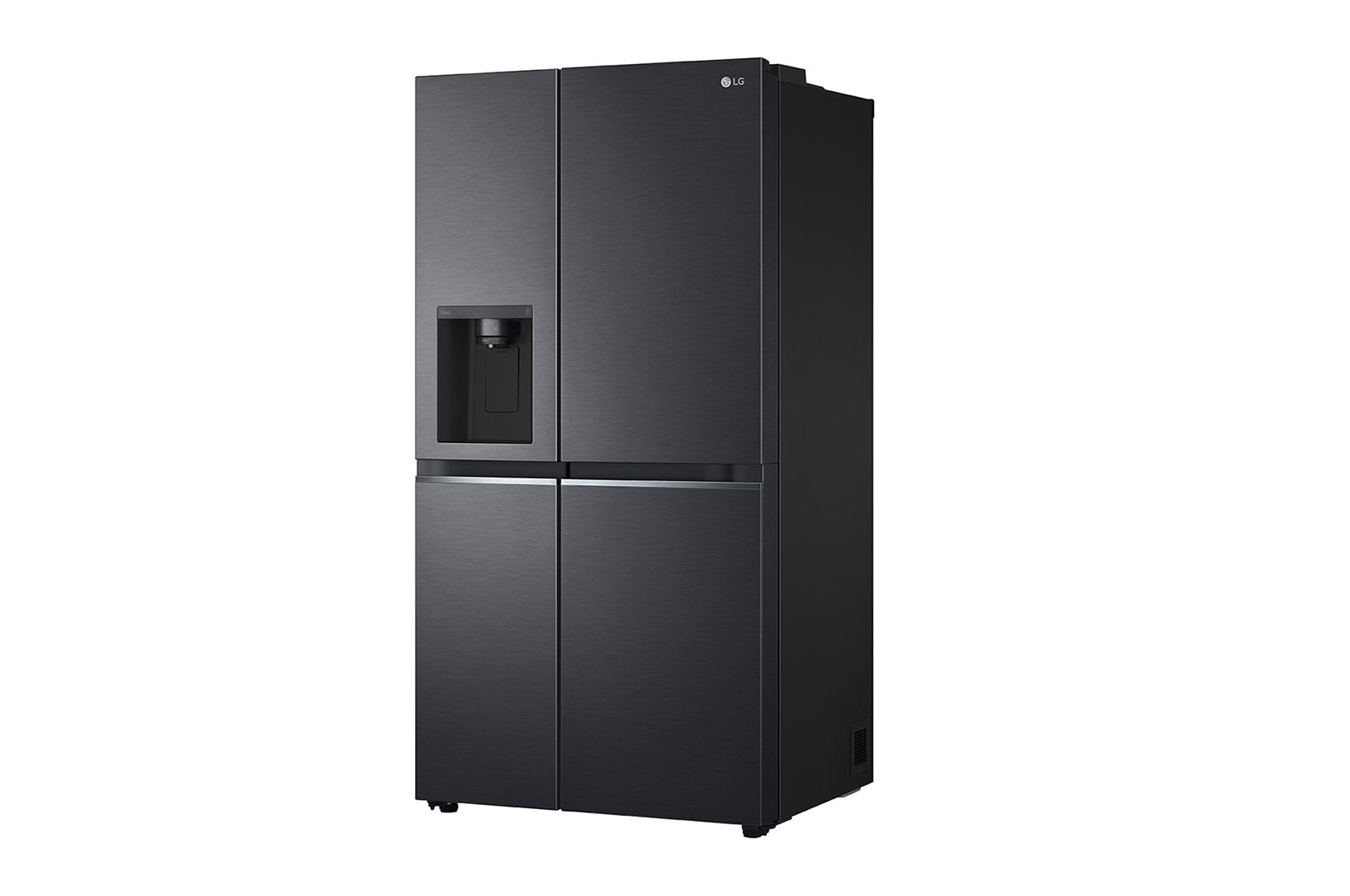 LG 635L Side by Side Fridge with Non-Plumbed Ice & Water Dispenser, GS-N635MBL