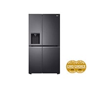 LG 635L Side by Side Fridge with Non-Plumbed Ice & Water Dispenser, GS-N635MBL