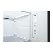 LG 635L Side by Side Fridge with Non-Plumbed Ice & Water Dispenser, GS-N635MBL