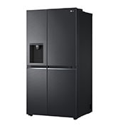 LG 635L Side by Side Fridge with Non-Plumbed Ice & Water Dispenser, GS-N635MBL