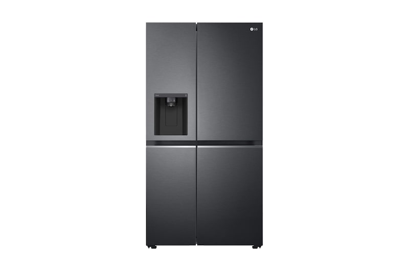 Front view of 635L Side by Side Fridge - Non-Plumbed GS-N635MBL