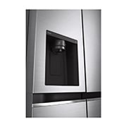 LG 635L Side by Side Fridge with Non-Plumbed Ice & Water Dispenser, GS-N635PL