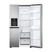 LG 635L Side by Side Fridge with Non-Plumbed Ice & Water Dispenser, GS-N635PL