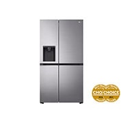 LG 635L Side by Side Fridge with Non-Plumbed Ice & Water Dispenser, GS-N635PL