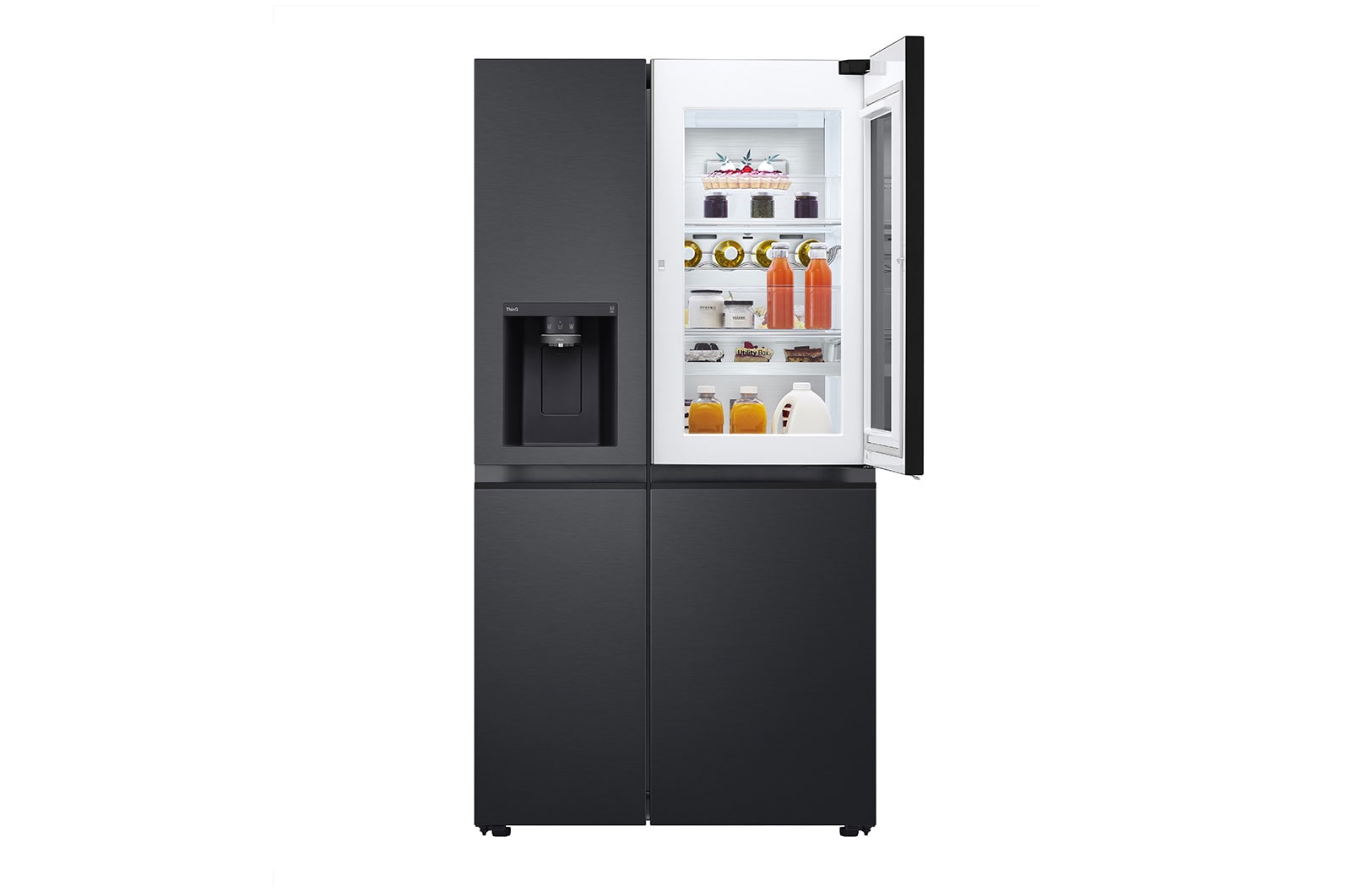 LG 635L Side by Side Fridge with InstaView®, GS-V600MBLC