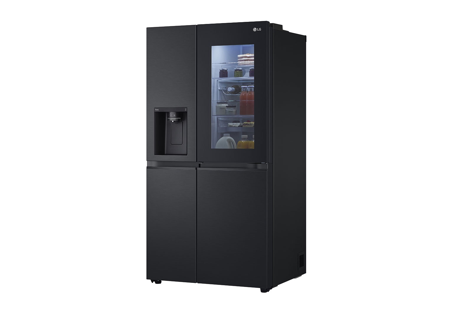 LG 635L Door-in-Door® Side by Side Fridge in Matte Black Finish GS-V600MBLC, GS-V600MBLC